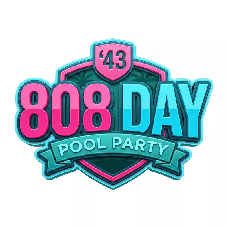 808 Day Pool Party - Official Logo
